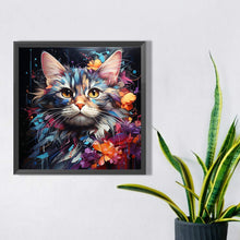 Load image into Gallery viewer, AB Diamond Painting - Full Square - Colorful cats (40*40CM)
