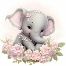 Load image into Gallery viewer, Diamond Painting - Full Round - flower elephant (40*40CM)
