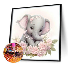 Load image into Gallery viewer, Diamond Painting - Full Round - flower elephant (40*40CM)
