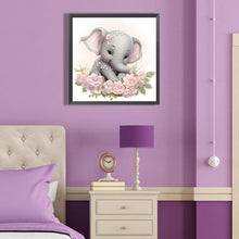 Load image into Gallery viewer, Diamond Painting - Full Round - flower elephant (40*40CM)
