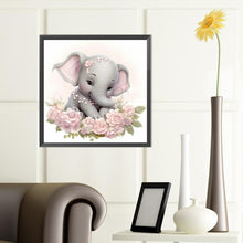 Load image into Gallery viewer, Diamond Painting - Full Round - flower elephant (40*40CM)
