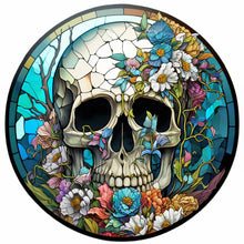 Load image into Gallery viewer, Diamond Painting - Full Round - flowers skull (40*40CM)
