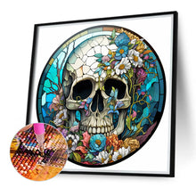 Load image into Gallery viewer, Diamond Painting - Full Round - flowers skull (40*40CM)
