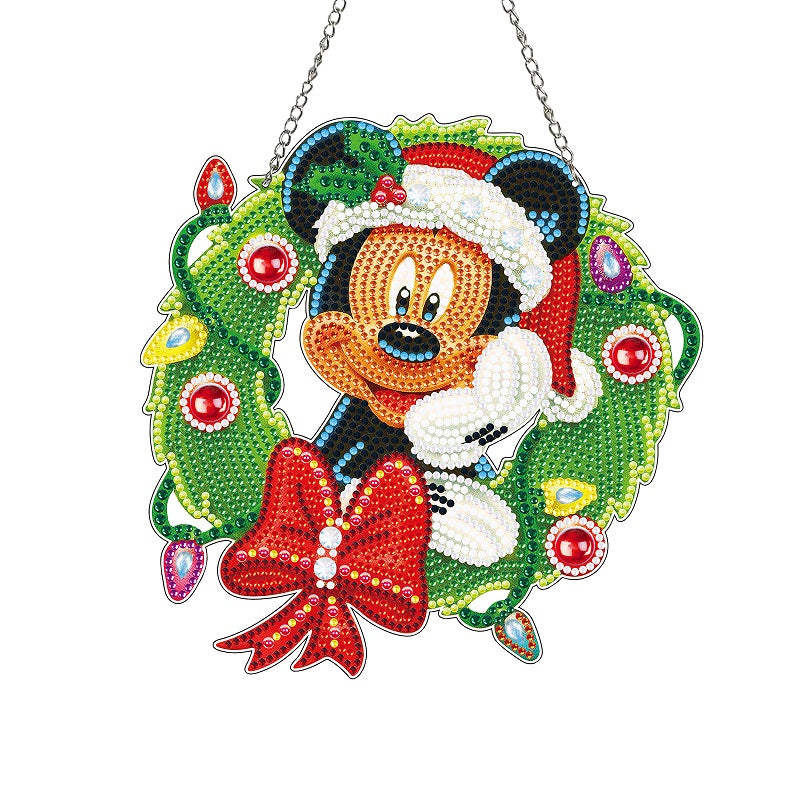 Special Shaped Xmas Spot Drill Garland Mickey Christmas Decor Massie Donald Duck