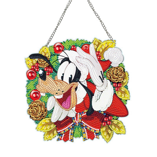 Special Shaped Xmas Spot Drill Garland Mickey Christmas Decor Massie Donald Duck