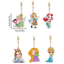 Load image into Gallery viewer, 6PCS Diamond Painting Keychain Double Sided Rhinestone Painting Keychain Pendant

