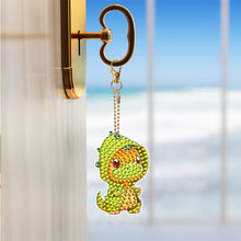 Load image into Gallery viewer, 9PCS Double Sided Full Drill Keyring Forest Dinosaur for Adult Kid Handbag Decor
