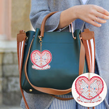 Load image into Gallery viewer, 8PCS Rhinestone Painting Keychain Pendant Elegant Lotus Double Sided Fresh Bunny
