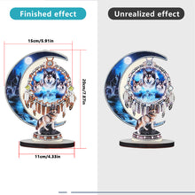 Load image into Gallery viewer, 2PCS Table Top Diamond Painting Decor Wooden Dreamcatcher Wolf (#6)
