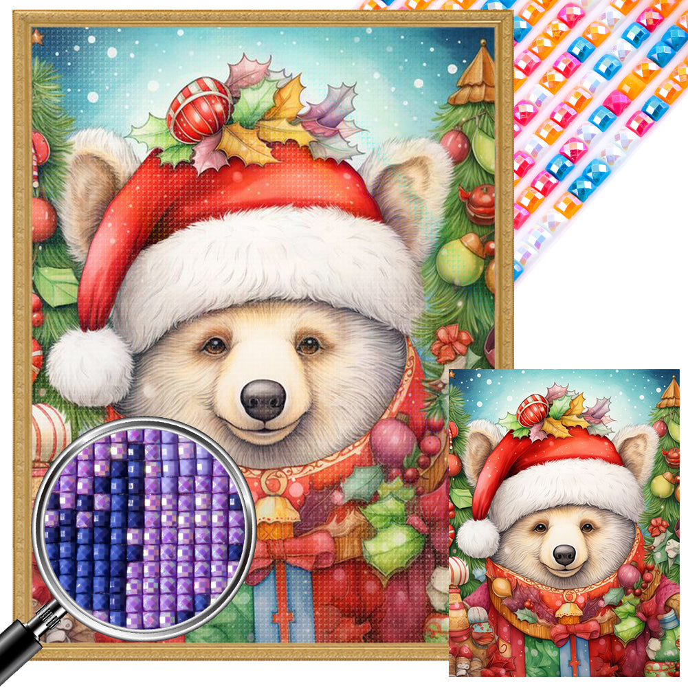 AB Diamond Painting - Full Square - christmas animals (30*40CM)