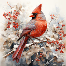 Load image into Gallery viewer, Diamond Painting - Full Round - cardinal on tree branch (40*40CM)
