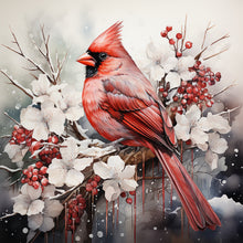 Load image into Gallery viewer, Diamond Painting - Full Round - cardinal on tree branch (40*40CM)
