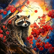 Load image into Gallery viewer, Diamond Painting - Full Round - Red grape and civet cat (40*40CM)
