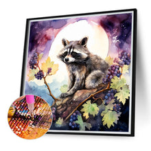 Load image into Gallery viewer, Diamond Painting - Full Round - Purple Grapes and Civet Cat (40*40CM)
