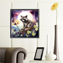 Load image into Gallery viewer, Diamond Painting - Full Round - Purple Grapes and Civet Cat (40*40CM)
