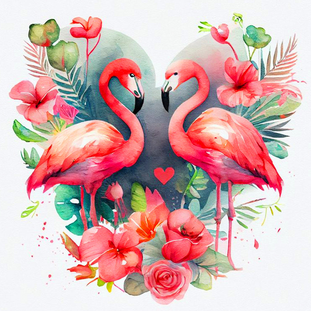 Diamond Painting - Full Round - flamingo (40*40CM)