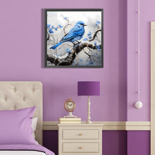 Load image into Gallery viewer, Diamond Painting - Full Round - snow mist blue flower blue bird (40*40CM)
