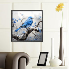 Load image into Gallery viewer, Diamond Painting - Full Round - snow mist blue flower blue bird (40*40CM)
