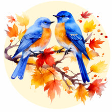 Load image into Gallery viewer, Diamond Painting - Full Round - blue bird on maple tree (40*40CM)
