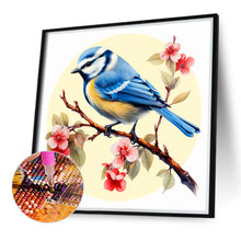 Load image into Gallery viewer, Diamond Painting - Full Round - blue bird on flower branch (40*40CM)

