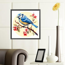 Load image into Gallery viewer, Diamond Painting - Full Round - blue bird on flower branch (40*40CM)

