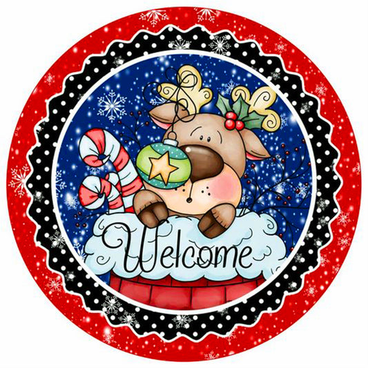 Diamond Painting - Full Round - Christmas elk (40*40CM)