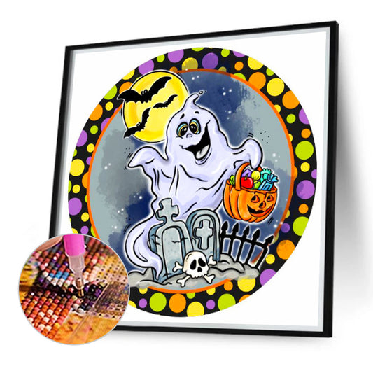 Diamond Painting - Full Round - Halloween cute ghost (40*40CM)