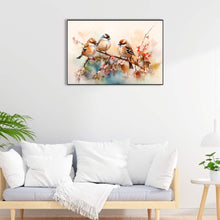 Load image into Gallery viewer, Diamond Painting - Full Round - Three flying birds on a beautiful branch (40*60CM)
