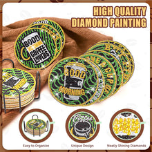 Load image into Gallery viewer, 8PCS Diamond Painting Coasters Kits Acrylic Full Drill Coaster (Coffee)
