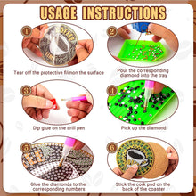 Load image into Gallery viewer, 8PCS Diamond Painting Coasters Kits Acrylic Full Drill Coaster (Coffee)
