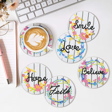 Load image into Gallery viewer, 8PCS Diamond Painting Art Coaster Kit Colourful Animals Unicorn Purple Butterfly
