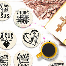 Load image into Gallery viewer, 8PCS Diamond Painting Coasters Kits Wooden Full Drill Coaster(English Letters 3)

