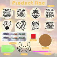 Load image into Gallery viewer, 8PCS Diamond Painting Coasters Kits Wooden Full Drill Coaster(English Letters 3)
