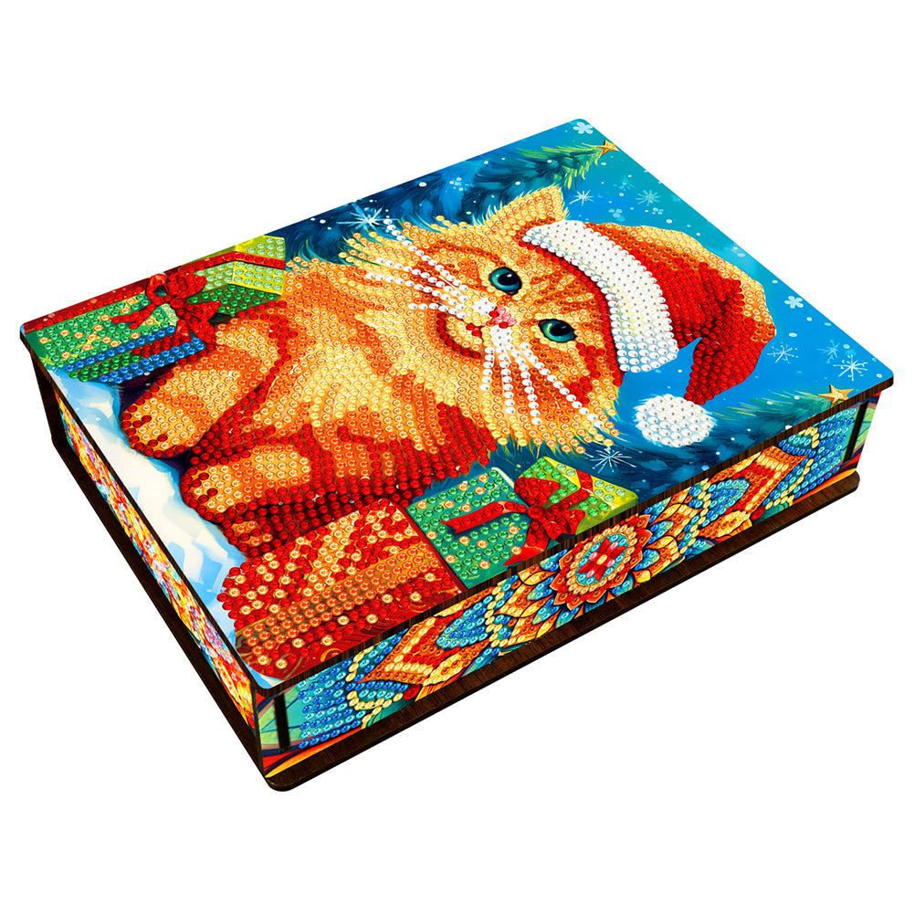 Christmas Diamond Painting Organizer for Diamond Art DIY Craft (Xmas Cat 1)