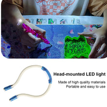 Load image into Gallery viewer, Diamond Painting LED Headlamp Beam Head Lamp Neck Reading Light (Blue)
