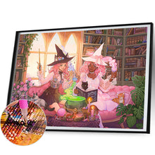 Load image into Gallery viewer, Diamond Painting - Full Round - Gathering of little witches (50*40CM)
