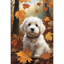 Load image into Gallery viewer, Diamond Painting - Full Round - fallen leaf puppy (40*60CM)

