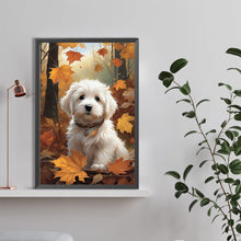 Load image into Gallery viewer, Diamond Painting - Full Round - fallen leaf puppy (40*60CM)
