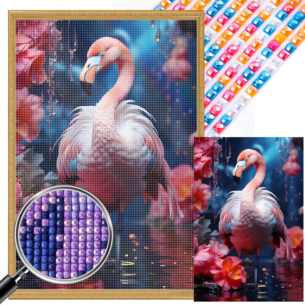 AB Diamond Painting - Full Square - flamingo (40*60CM)