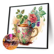 Load image into Gallery viewer, Diamond Painting - Partial Special Shaped - rose coffee (30*30CM)
