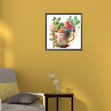Load image into Gallery viewer, Diamond Painting - Partial Special Shaped - rose coffee (30*30CM)
