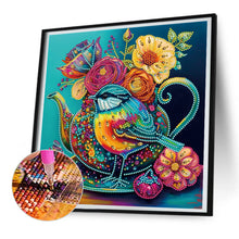 Load image into Gallery viewer, Diamond Painting - Partial Special Shaped - Dark blue atmosphere bird (30*30CM)
