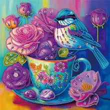 Load image into Gallery viewer, Diamond Painting - Partial Special Shaped - Blue and purple atmosphere bird (30*30CM)
