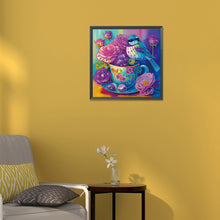 Load image into Gallery viewer, Diamond Painting - Partial Special Shaped - Blue and purple atmosphere bird (30*30CM)
