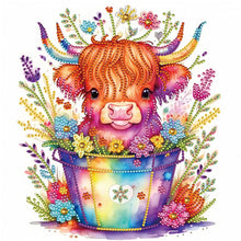 Load image into Gallery viewer, Diamond Painting - Partial Special Shaped - Caitong Xiaoxu Niu (30*30CM)
