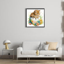 Load image into Gallery viewer, Diamond Painting - Partial Special Shaped - Easter egg kitten (30*30CM)
