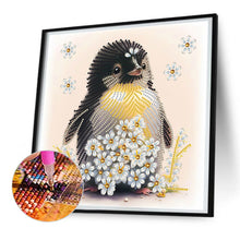 Load image into Gallery viewer, Diamond Painting - Partial Special Shaped - Flowers and Penguins (30*30CM)

