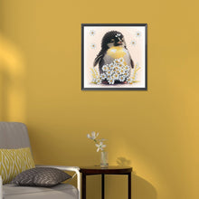 Load image into Gallery viewer, Diamond Painting - Partial Special Shaped - Flowers and Penguins (30*30CM)
