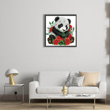 Load image into Gallery viewer, Diamond Painting - Partial Special Shaped - rose panda (30*30CM)
