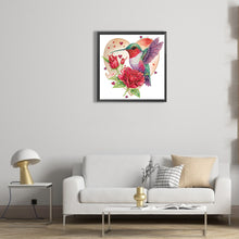 Load image into Gallery viewer, Diamond Painting - Partial Special Shaped - rose hummingbird (30*30CM)
